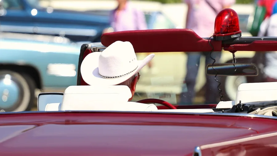 sheriff, sheriff car, police, automobile, vehicle, usa, police car, american, nostalgia, sheriff hat, classic, antique car, vintage, old, convertible, white hat, patrol, sheriff, sheriff, police, police, police, police, police, white hat