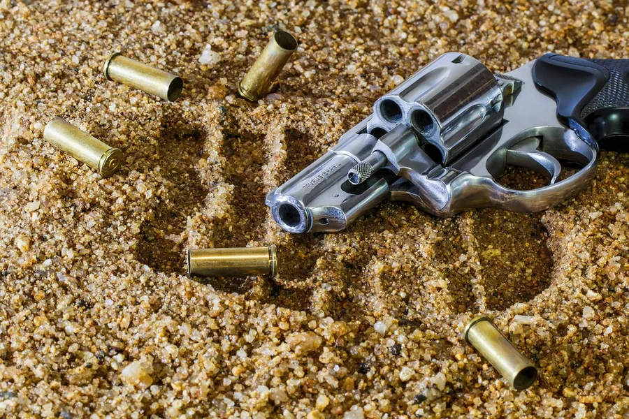 firearm, revolver, bullet, gun, weapon, handgun, crime, danger, shot, shoot, crime scene, shooting, security, criminal, murder, dangerous, defense, brown security, brown gun