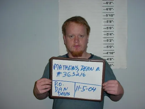 Registry photo of Dean Allan Mathews