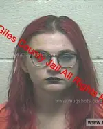 Booking photo of Alexandra Catherine Moos, Giles County, Dec 26, 2019