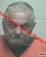 Booking photo of Walter Kenneth Yowell, Giles County, Feb 27, 2020