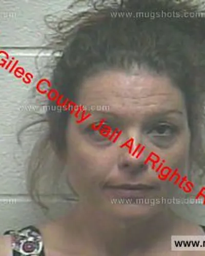 Booking photo of Christine Dawson, Giles County, May 11, 2019