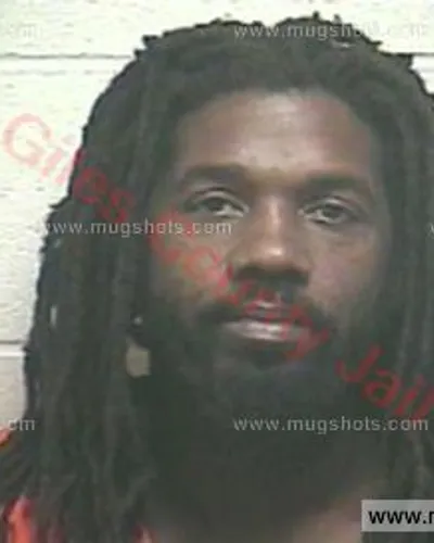 Booking photo of Nakevus Hall, Giles County, Nov 15, 2017