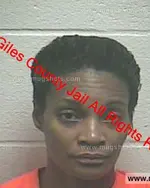 Booking photo of Shicnika R Oliver, Giles County, Feb 27, 2020