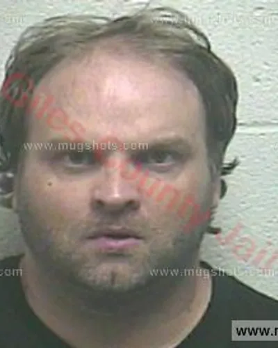 Booking photo of Matthew Scott Newton, Giles County, Aug 31, 2017