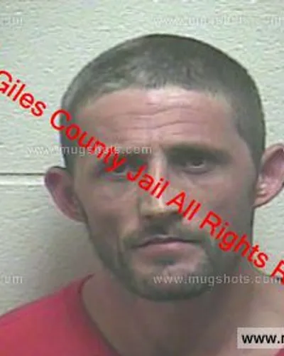 Booking photo of Justin Dean Burchell, Giles County, Sep 27, 2019