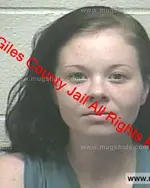 Booking photo of Lindsey Suzanne Adams, Giles County, May 2, 2019