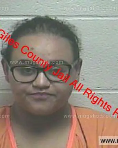 Booking photo of Jenessa White, Giles County, May 2, 2019