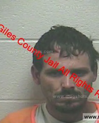 Booking photo of Brandon Gene Bennett, Giles County, Dec 25, 2018