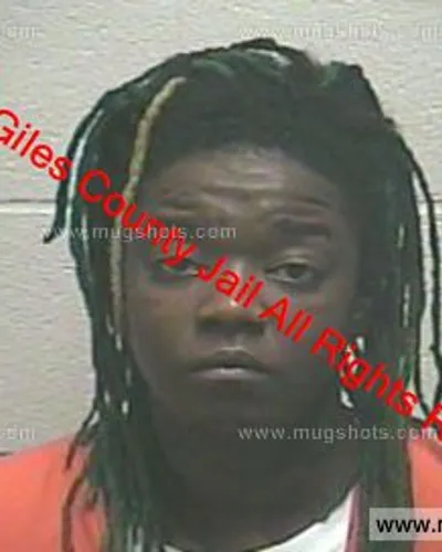 Booking photo of Brittany Benford-Jones, Giles County, Oct 28, 2019