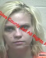 Booking photo of Mikaela Brynn Sauls, Giles County, Feb 8, 2019