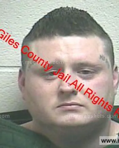 Booking photo of Cody Sallisky, Giles County, Feb 26, 2020