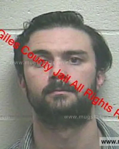 Booking photo of Justin Wade Hatfield, Giles County, Jan 14, 2020