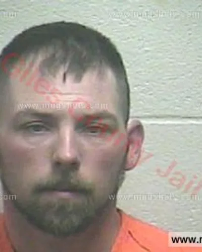 Booking photo of Thomas Ussery, Giles County, Mar 17, 2017