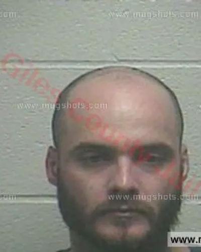 Booking photo of Daniel Lee Burleson, Giles County, Apr 28, 2017