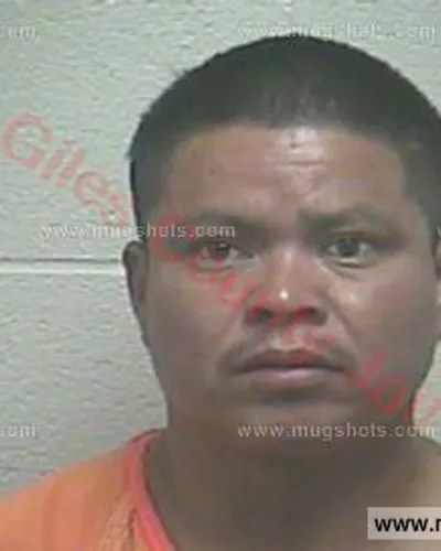 Booking photo of Enrique Juan, Giles County, May 9, 2017