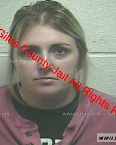 Booking photo of Olivia Teeples, Giles County, Feb 14, 2020