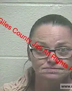 Booking photo of Alma Marie Hutchins, Giles County, Feb 15, 2019