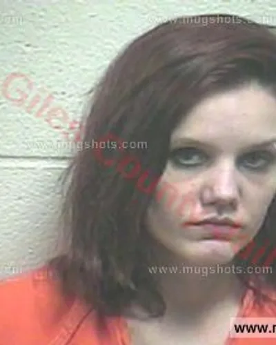 Booking photo of Aleshia Marie Young, Giles County, Mar 10, 2018