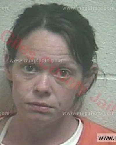 Booking photo of Heather Michelle Colwell, Giles County, Apr 10, 2016
