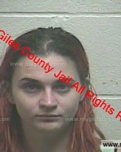 Booking photo of Alexandra Moos, Giles County, Mar 12, 2020