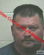 Booking photo of Christopher Michael Sartain, Giles County, Jun 5, 2019