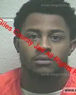 Booking photo of Jonathan Rashard Hightower, Giles County, Feb 8, 2020