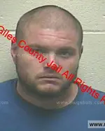 Booking photo of Kevin Martin Woolstrum, Giles County, Apr 6, 2019