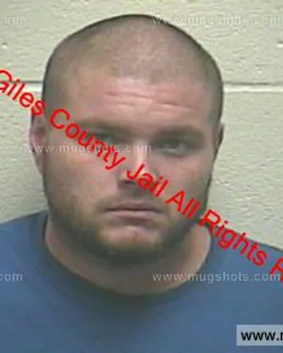 Booking photo of Kevin Martin Woolstrum, Giles County, Apr 6, 2019