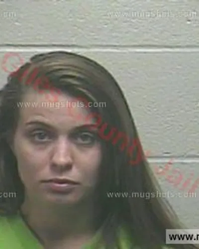 Booking photo of Mercedes Marie Weeks, Giles County, Feb 25, 2018