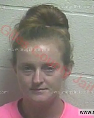 Booking photo of Kayla Jo Smith, Giles County, Aug 7, 2016
