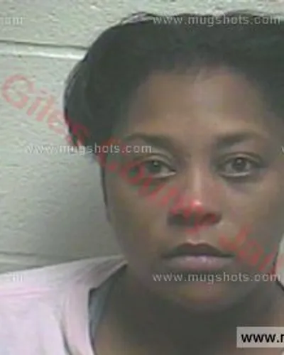 Booking photo of Alissa Brown, Giles County, Aug 25, 2016