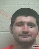 Booking photo of Tyler Lyman Hunter, Giles County, May 7, 2017