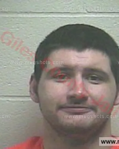 Booking photo of Tyler Lyman Hunter, Giles County, May 7, 2017