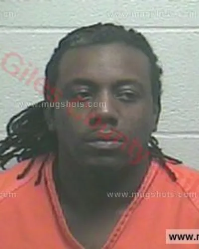 Booking photo of Olympas Boston, Giles County, Jan 8, 2018