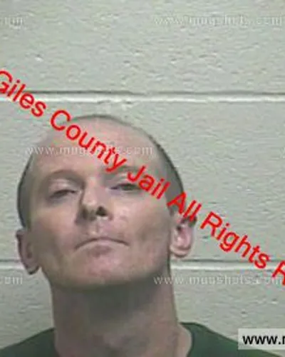 Booking photo of Justin Fuchs, Giles County, Jan 6, 2020