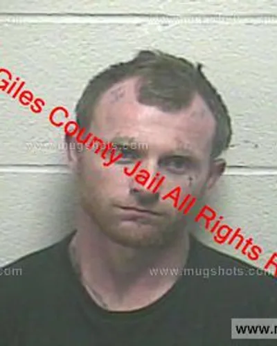 Booking photo of Jesse Bass, Giles County, May 1, 2019