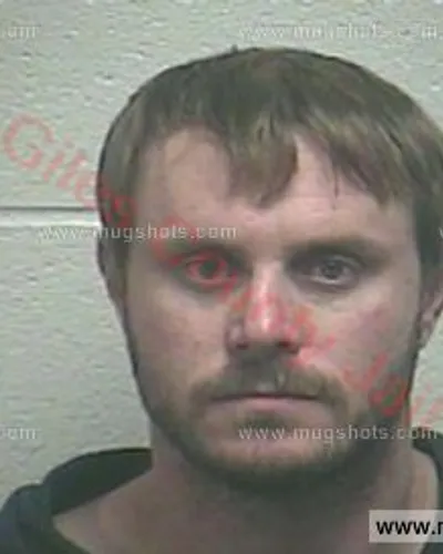 Booking photo of Joshua Kelley, Giles County, Jan 25, 2018