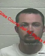 Booking photo of Michael Brandon Bernhart, Giles County, May 7, 2020