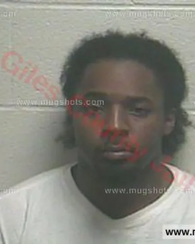 Booking photo of Blake Treshawn Jimenez, Giles County, Oct 13, 2016