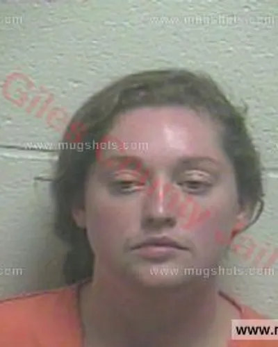 Booking photo of Rachel Garvin, Giles County, May 28, 2016