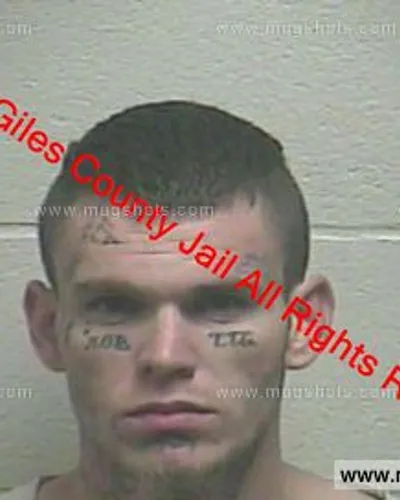 Booking photo of Devin D Davis, Giles County, Dec 25, 2018