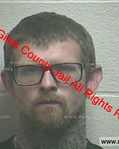 Booking photo of Matthew Lee Bowers, Giles County, Nov 14, 2019