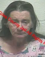 Booking photo of Sharon June Norwood, Giles County, Apr 27, 2020