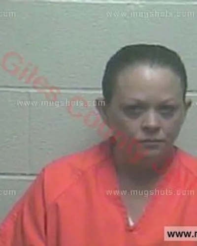 Booking photo of Angela Renee Kirkley, Giles County, Oct 26, 2016