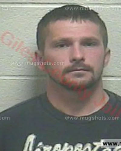 Booking photo of Brandon Ray Blake, Giles County, Nov 29, 2017
