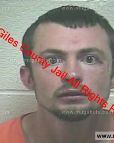 Booking photo of Michael Brandon Bernhart, Giles County, May 7, 2019