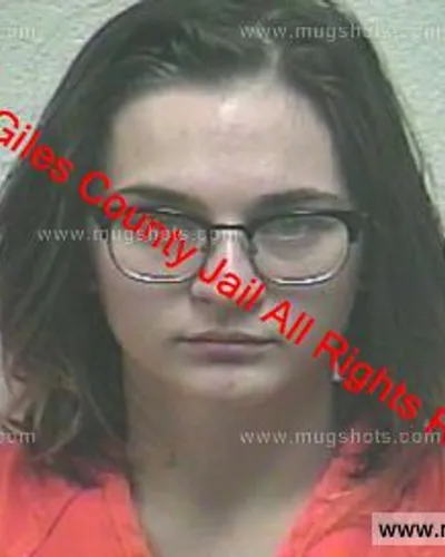 Booking photo of Alexandra Catherine Moos, Giles County, May 24, 2019