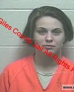 Booking photo of Mercedes Marie Weeks, Giles County, Nov 26, 2019