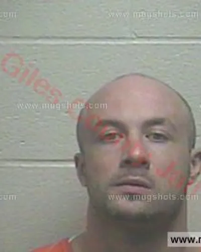 Booking photo of Jeremy Cothron, Giles County, Jul 16, 2017